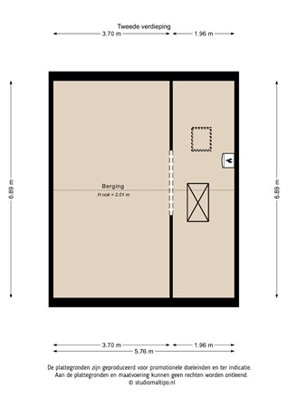 Floorplan - Hendrik van Nassaustraat 14, 4141 JJ Leerdam